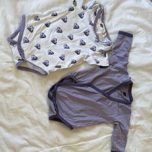 Purple and White Baby Onesies